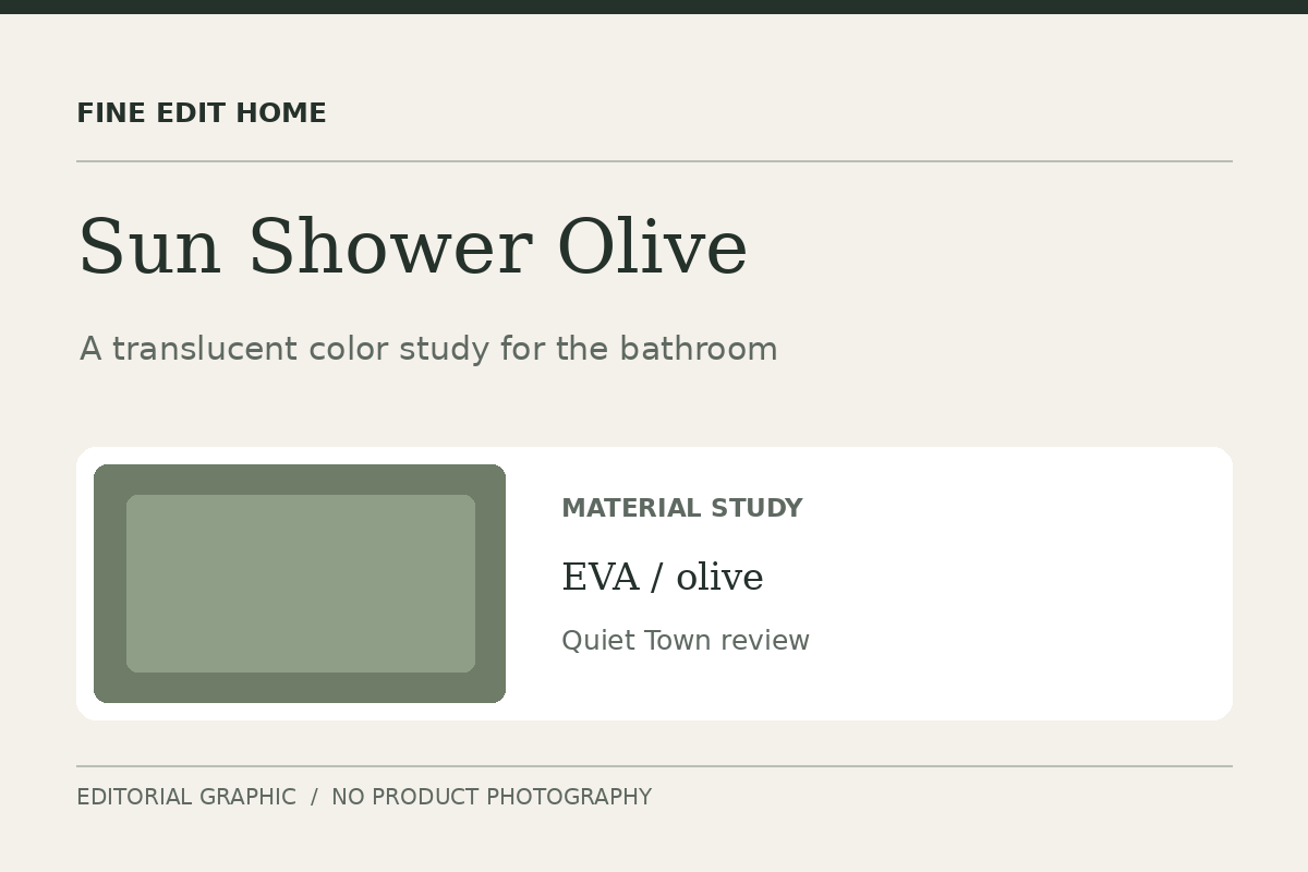 Quiet Town Sun Shower Olive Review: Is This $48 Shower Curtain Worth It?